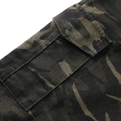 Pantalones Cargo Camuflaje Hombre Pierna Recta Corte Amplio - Image 4