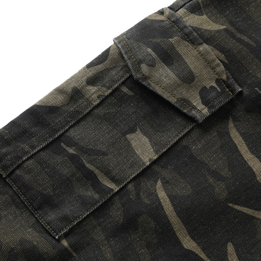 Pantalones Cargo Camuflaje Hombre Pierna Recta Corte Amplio - Image 4