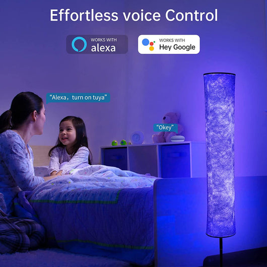 Lámpara de Piso Circular RGB con Control por App - Image 11