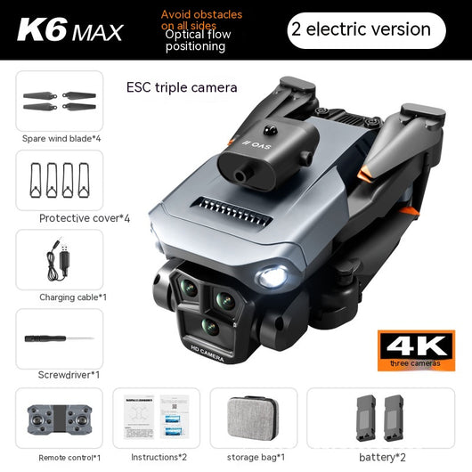 Dron K6 MAX con Triple Cámara HD - Fotografía Aérea Profesional con Evitación de Obstáculos - Image 4