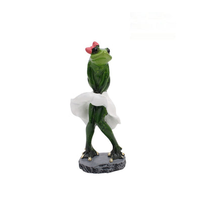 Figura Decorativa de Rana en Resina para Sala y Estudio - Image 9