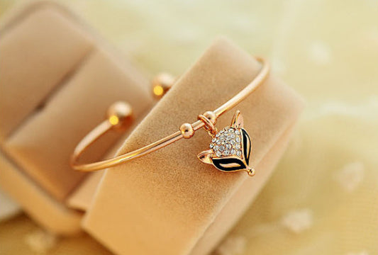 Pulsera de Cristal Vintage Oro Rosa - Diseño Delicado