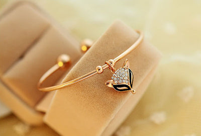 Pulsera de Cristal Vintage Oro Rosa - Diseño Delicado