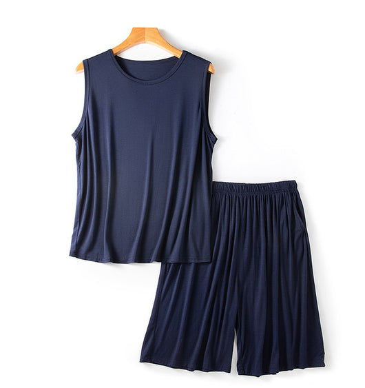 Shorts Chaleco Modal Hombre Verano Suelto Talla Grande sin Mangas - Image 12