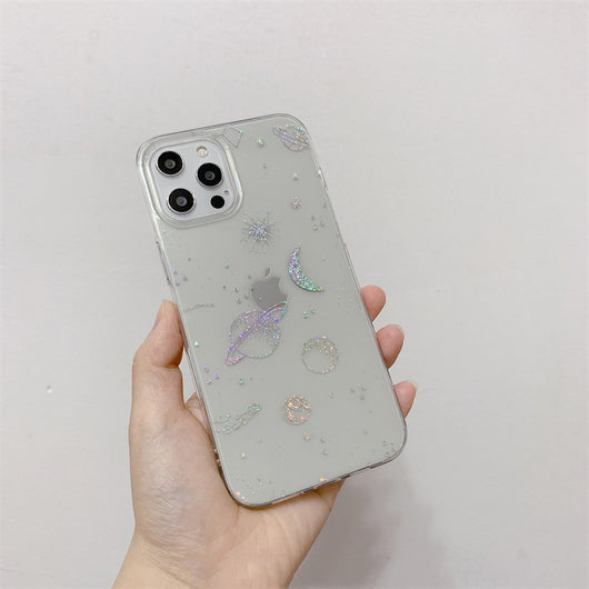 Funda para iPhone con Diseño Cosmos Galáctico y Acabado Electroplateado - Image 4
