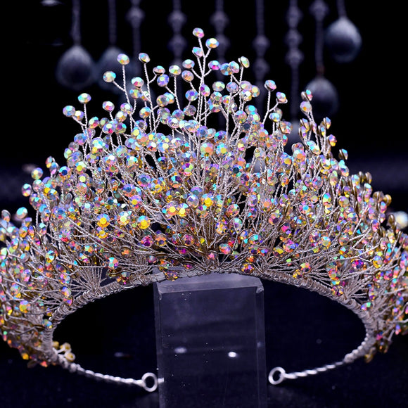 Corona Nupcial Tiara Boda Hecha a Mano