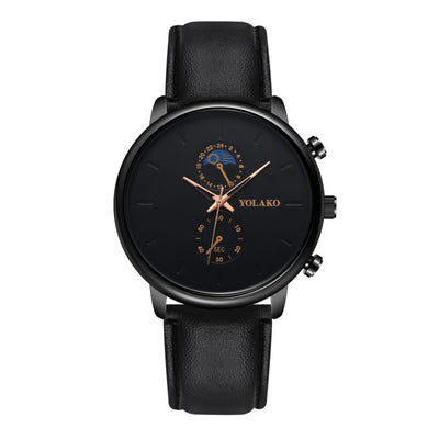 Reloj de Pulsera Ultra Delgado para Hombre con Correa de Cuero - Image 6