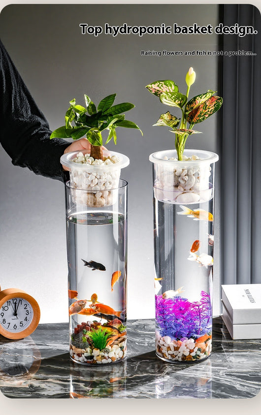 Maceta Ecológica de Escritorio con Paisaje Miniatura y Pecera Transparente - Image 24