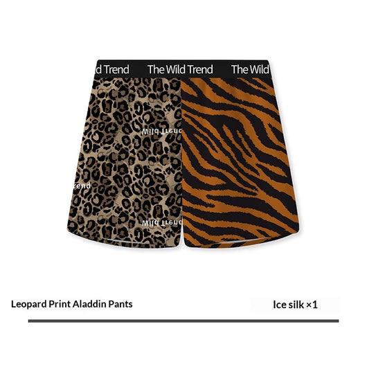 Pantalones Aloha de Seda de Hielo con Estampado Leopardo para Casa - Image 7