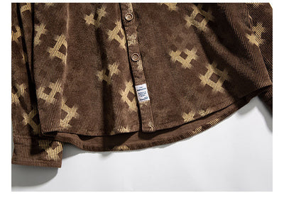 Camisa de Pana a Cuadros Marrón y Negro - Image 6