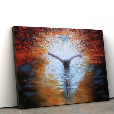 Lienzo del Bautismo de Cristo con Paloma - Arte Religioso - Image 2