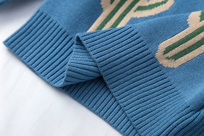 Suéter de Punto de Algodón con Patrón Cactus Jacquard - Image 12