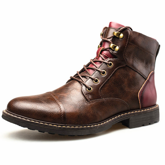 Botas Martin de Cuero para Hombre Talla Grande con Cierre y Detalles de Herramientas - Image 4