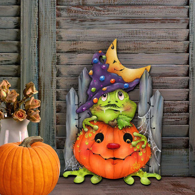 Decoración de Calabaza de Madera para Halloween y Navidad - Image 8