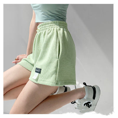 Shorts Deportivos de Cintura Alta con Letras y Cordón Ajustable para Mujer - Image 10