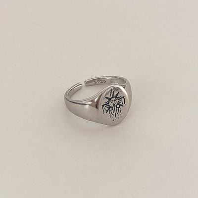 Anillo de Plata Esterlina con Elemento Tallado - Image 6