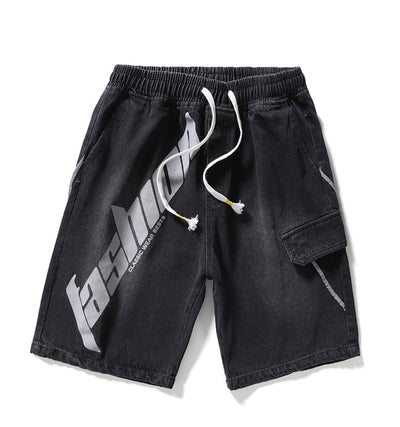 Shorts Denim Sueltos Rectos Versátiles para Hombre - Image 2