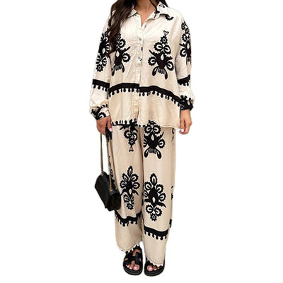 Conjunto Casual Mujer: Blusa Estampada y Pantalón de Moda - Image 6