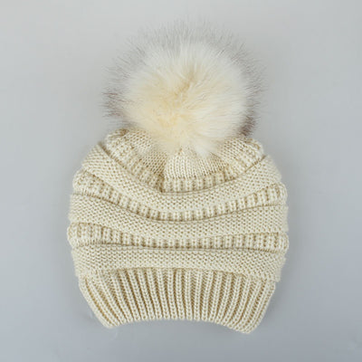 Gorro de Lana Estilo Europeo y Americano con Pompón para Mujer - Image 2