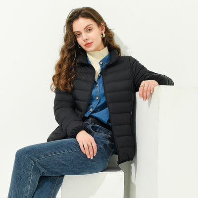 Chaqueta Acolchada Coreana de Cuello Alto para Mujer - Otoño e Invierno - Image 18