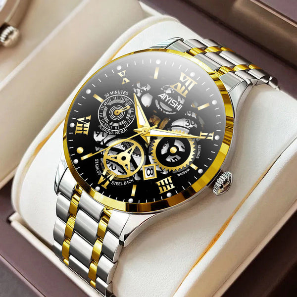 Reloj Automático para Hombre de Acero Inoxidable Resistente al Agua