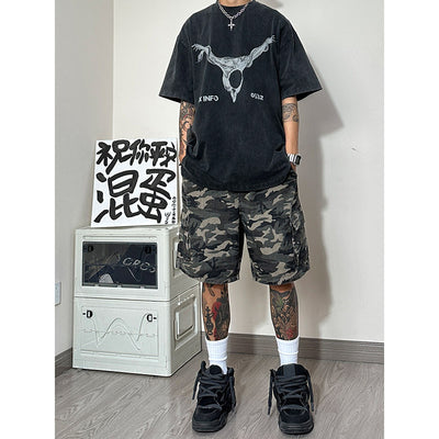 Pantalones Cortos de Trabajo Camuflaje Estilo Americano con Múltiples Bolsillos - Image 3