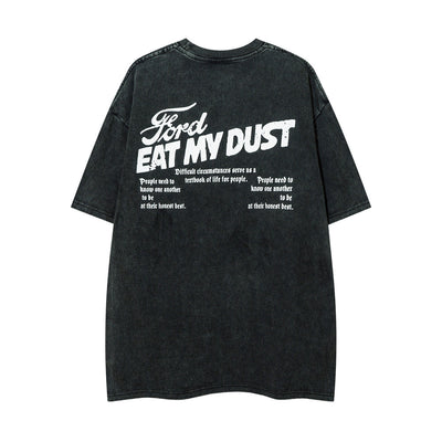 Camiseta Manga Corta Estampado de Letras para Hombre - Image 7