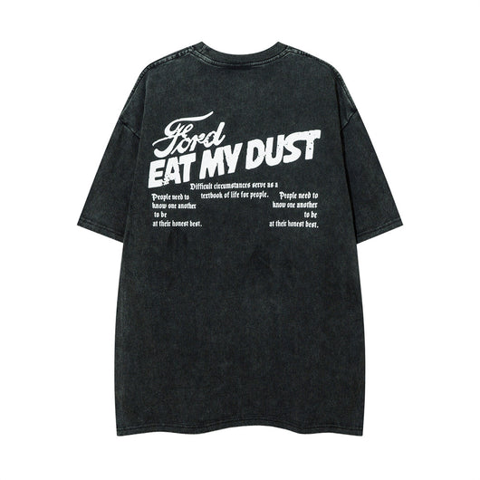 Camiseta Manga Corta Estampado de Letras para Hombre - Image 7