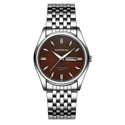 Reloj Dual Calendario para Hombre y Mujer Resistente al Agua Cuarzo Preciso - Image 7