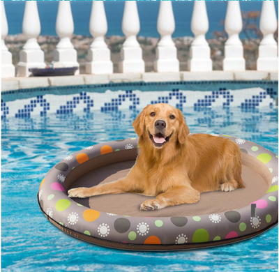 Hamaca Flotante Inflable para Perros - Piscina Refrescante para Mascotas