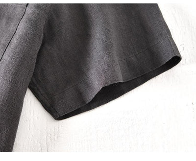 Camisa de Lino Manga Corta para Hombre - Image 17