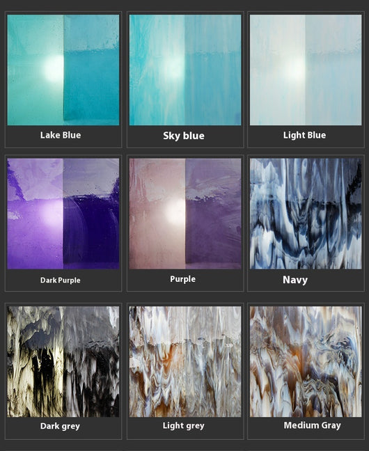 Fragmentos de Mural de Mica Vidrio Coloreado Transparente Hecho a Mano - Image 27