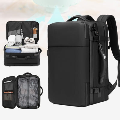 Mochila de Viaje Compresible con Báscula Integrada, Antirrobo Oxford