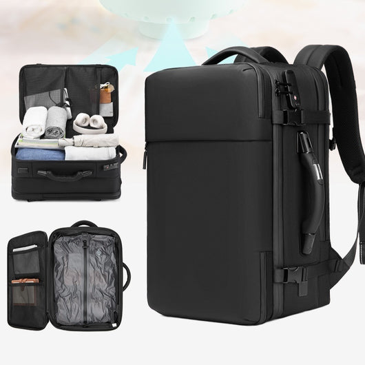 Mochila de Viaje Compresible con Báscula Integrada, Antirrobo Oxford