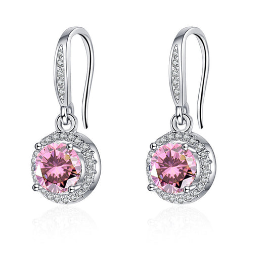 Aretes Moissanita Redondos de Cuatro Puntas - Image 21