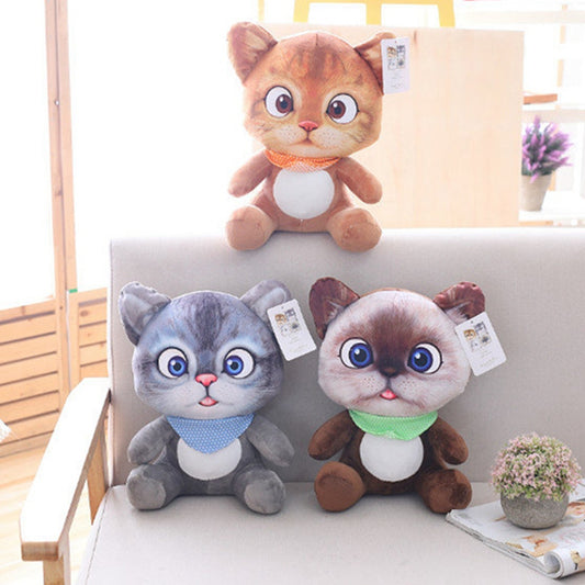 Peluche Gato 3D con Diseño Realista - Almohada y Colgante Decorativo