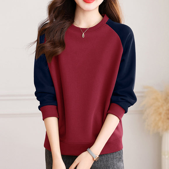 Sudadera Cuello Redondo con Mangas Raglán para Mujer