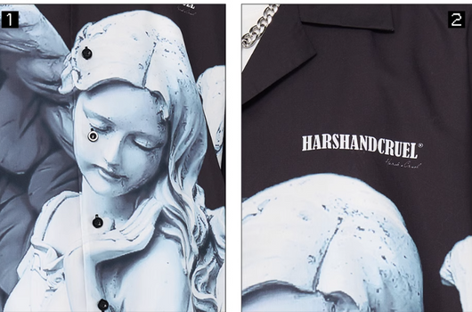 Camisa Cuello Cubano Estampado Angel Plaster - Image 8