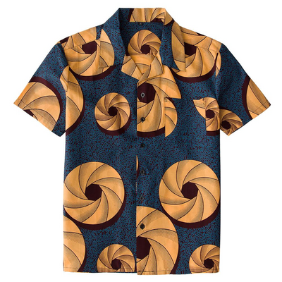 Camisa Hawaiana de Algodón Encerado para Hombre - Manga Corta Casual Vacaciones - Image 5