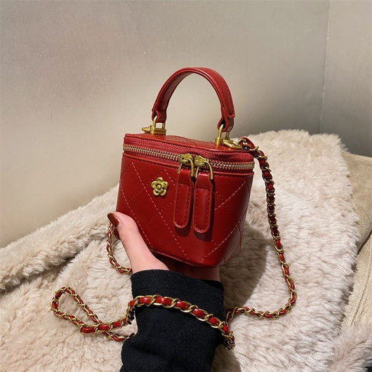Bolso Bandolera Mini con Cadena de Diamantes