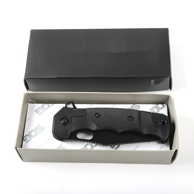 Cuchillo Plegable de Supervivencia Outdoor - Acero Inoxidable con Funda de Nylon - Image 4