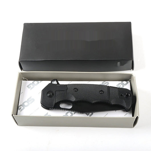 Cuchillo Plegable de Supervivencia Outdoor - Acero Inoxidable con Funda de Nylon - Image 4