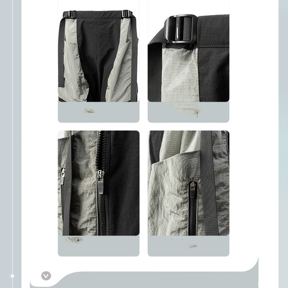 Pantalones Samurai con Panel de Nylon y Metal