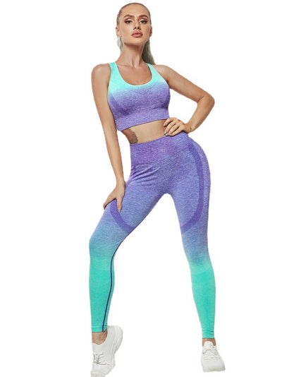 Conjunto de Yoga Tie Dye con Degradado de Colores - Image 22