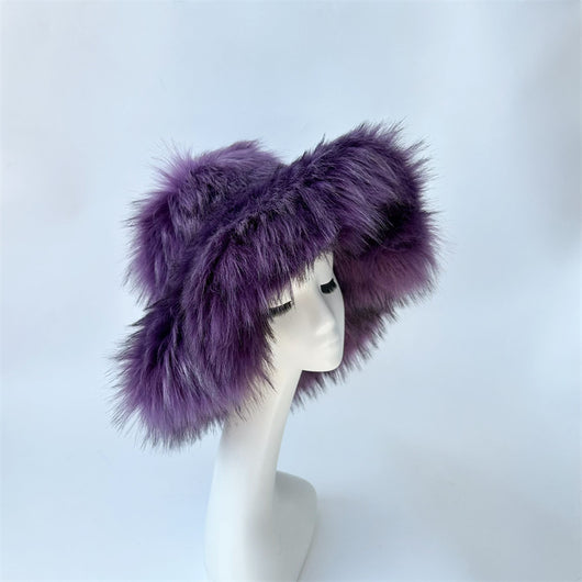 Gorro Punk de Piel de Mapache Grueso - Abrigo Ecológico para Otoño e Invierno - Image 11