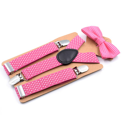 Conjunto de Corbatín Y de Tres Clips para Niños con Tirantes Ajustables - Image 7