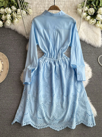 Vestido Midi Ajustado con Mangas Farol - Efecto Silueta Esbelta - Image 5