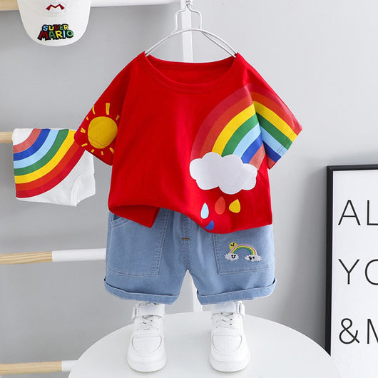 Conjunto de Pantalones Cortos Denim para Niños y Niñas - Dos Piezas Cómodo - Image 6