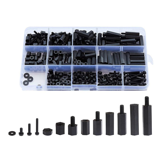 Kit de Tuercas Hexagonales Aislantes M3 en Nylon - Separadores y Amortiguadores de Plástico