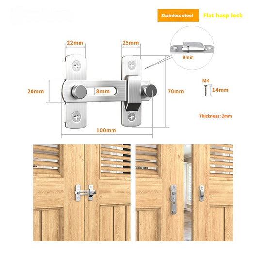 Cerradura de Puerta Corredera Acero Inoxidable - Seguridad Industrial Premium - Image 9